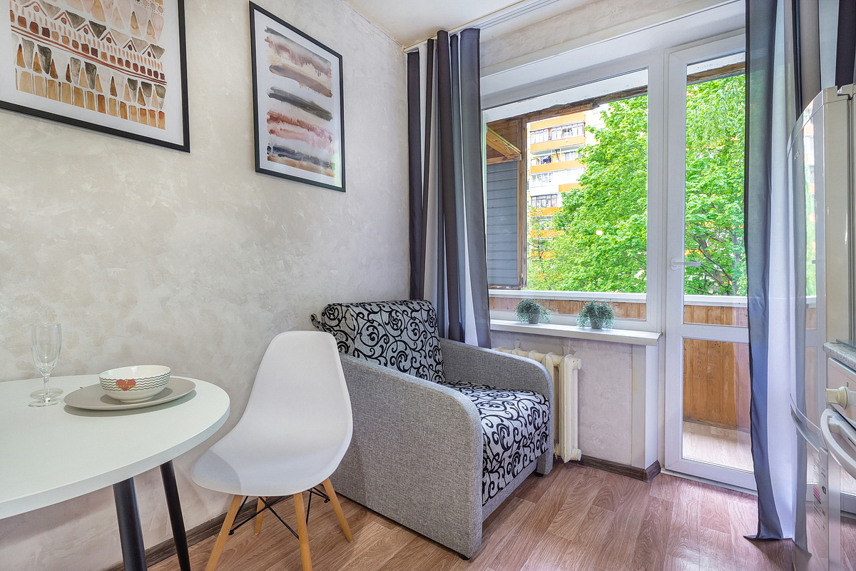 Рядом с ВДНХ 1-комнатная квартира для 5 гостей!