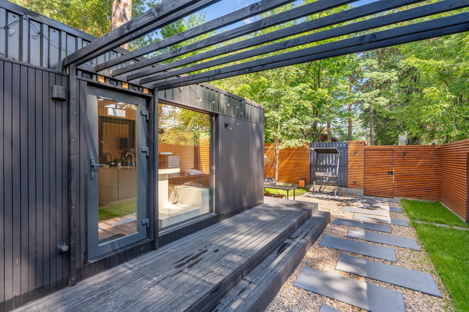 Ультрасовременный домик для отдыха вдвоем с сауной, мангальной зоной и купелью на берегу Немчиновского пруда!