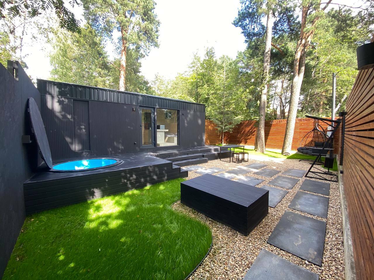  Ультрасовременный домик для отдыха вдвоем с сауной, мангальной зоной и купелью на берегу Немчиновского пруда!