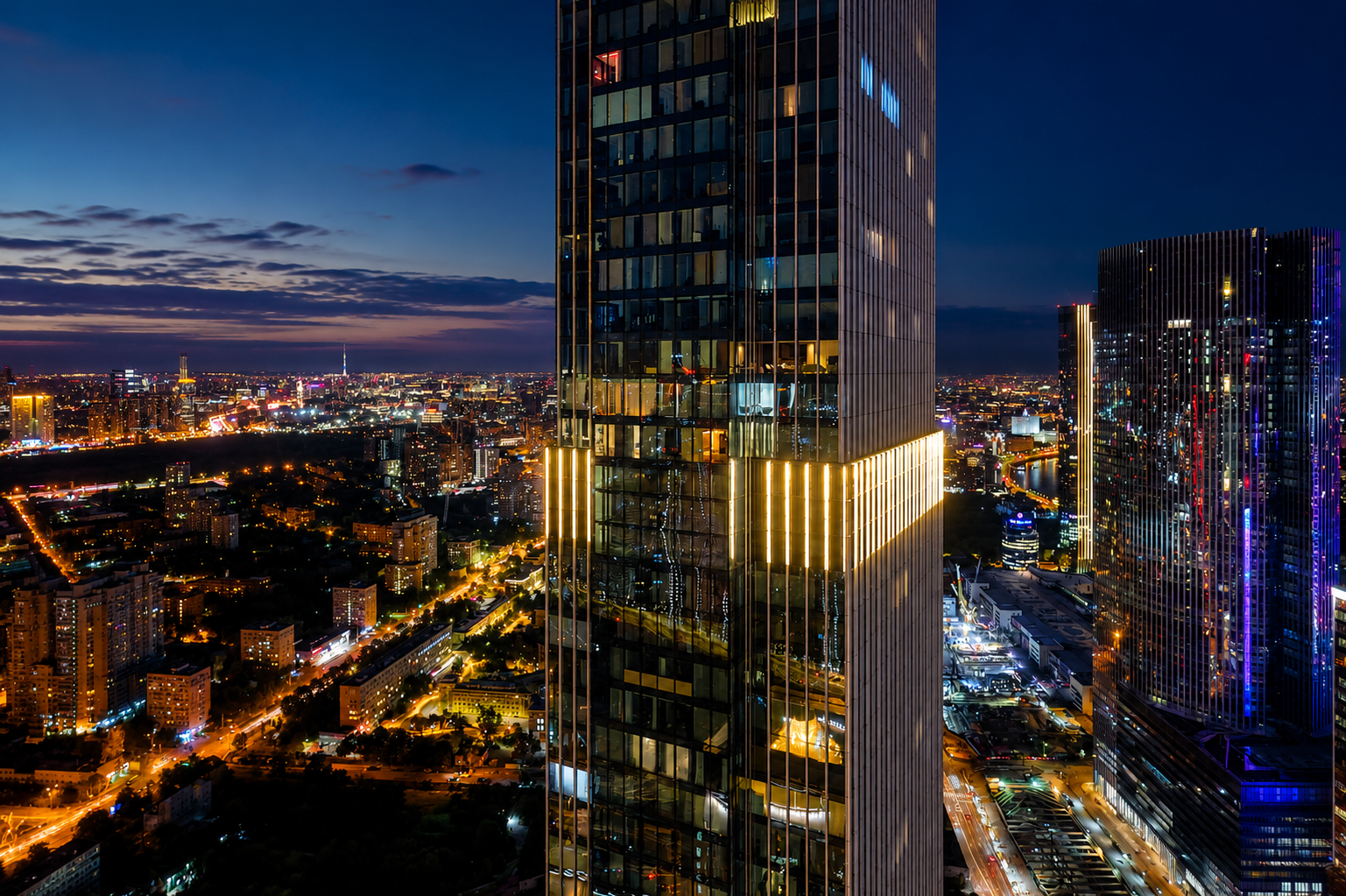 В сердце Москва-Сити Панорама с 62 этажа 