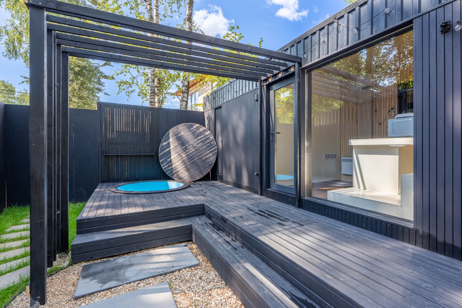 Ультрасовременный домик для отдыха вдвоем с сауной, мангальной зоной и купелью на берегу Немчиновского пруда!