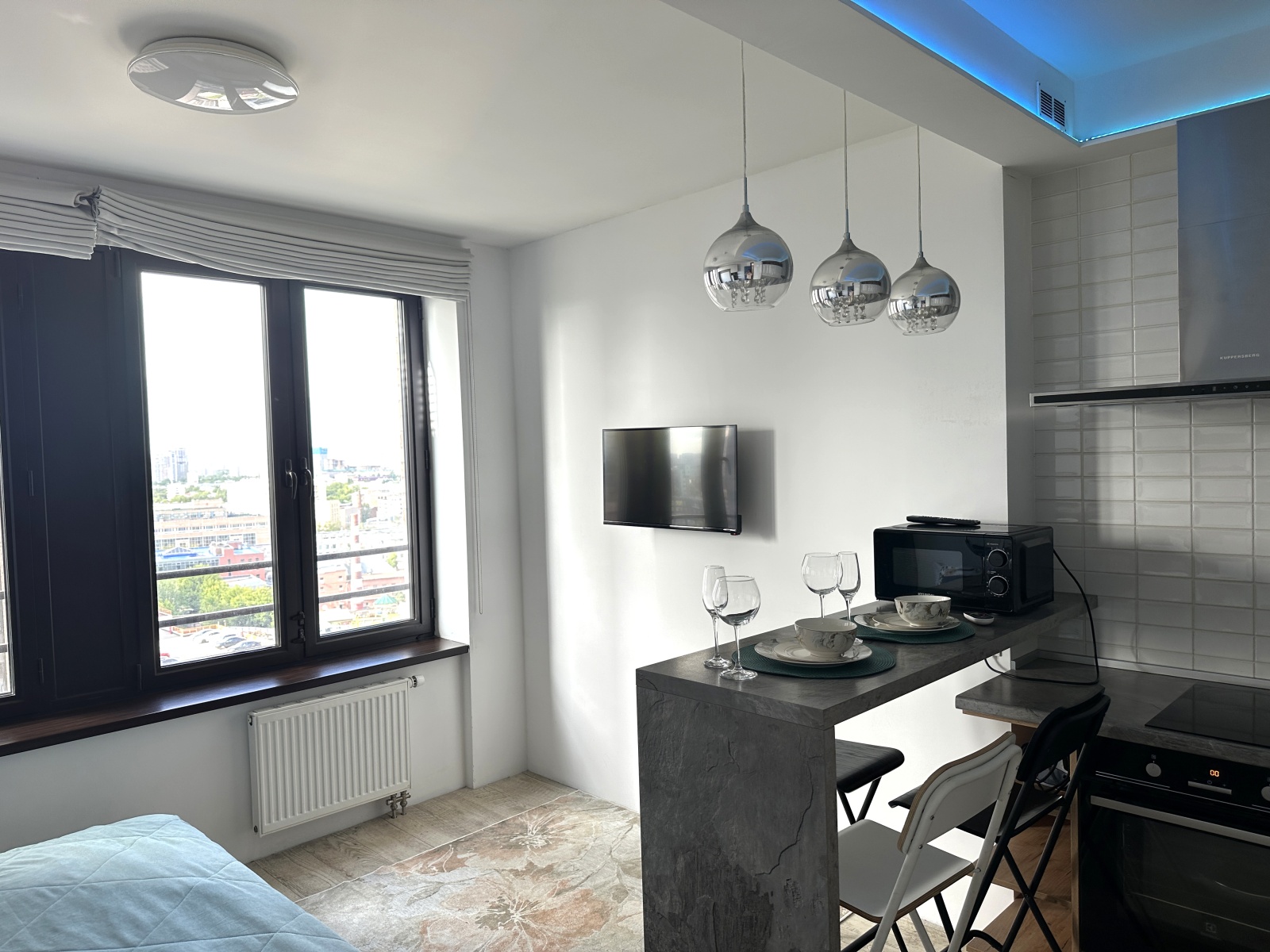 Гостим тут - Апартаменты Santorini в ЖК бизнес-класса на 15 этаже